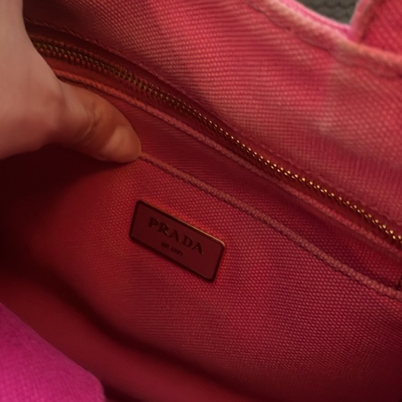 ❤️NOT FOR SALE❤️ Pink Small Prada Canapa - Picture 9 of 10